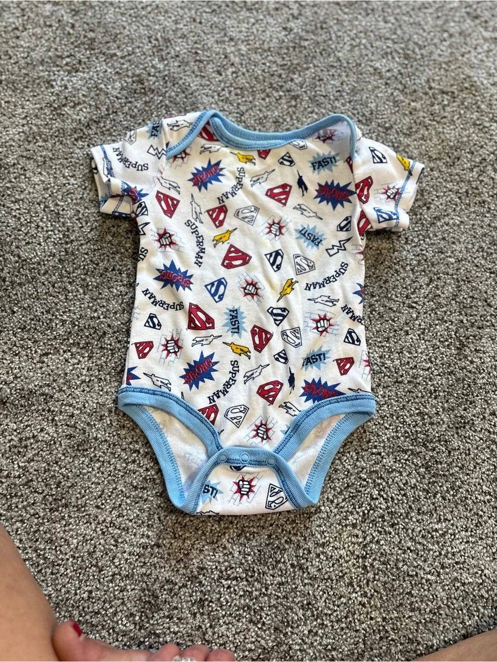 DC Comics Superman Infant Onesie Duo - Light Blue & White NWOT